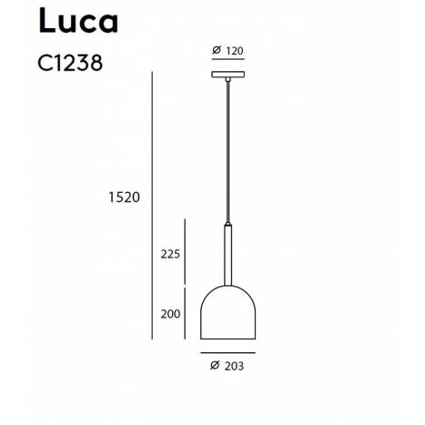 AROMAS Luca 1L E27 pendant lamp