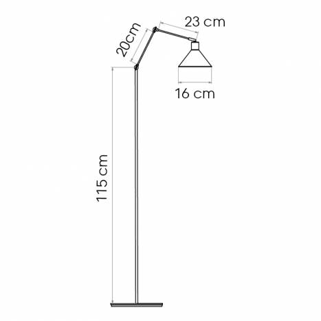 Lámpara de pie Capuchina 1L E14 info - Luxcambra