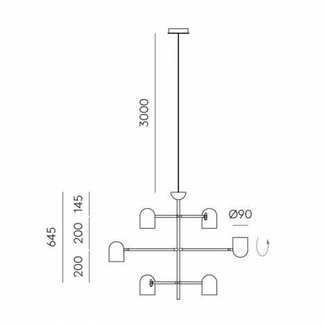 AROMAS Pipe LED 6L pendant lamp info