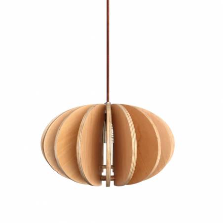 Lámpara colgante Chopo 1L E27 madera - Ineslam