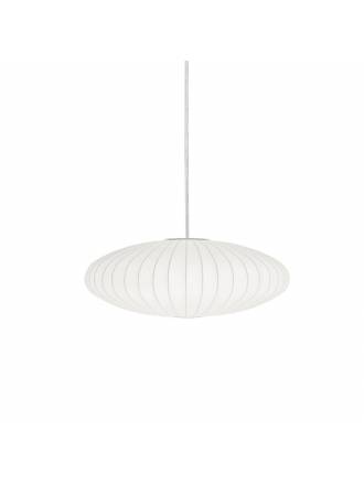 Lámpara colgante Oval 1L E27 35cm blanco - Ineslam