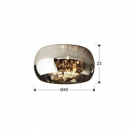 Plafón de techo Argos 40cm cristal - Schuller