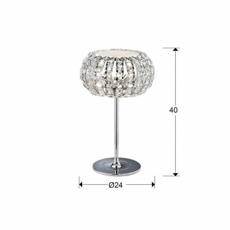 Lámpara de mesa Diamond 24cm cristal - Schuller