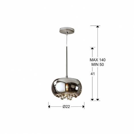 SCHULLER Argos 22cm pendant lamp 1L