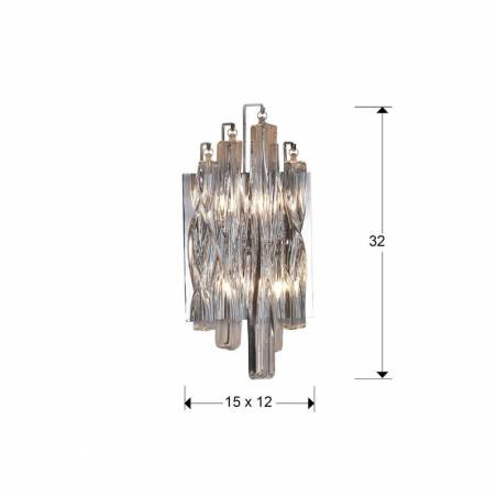 SCHULLER Manacor wall lamp 2L G9 glass