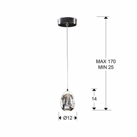 Schuller Rocio pendant lamp 1L LED gold