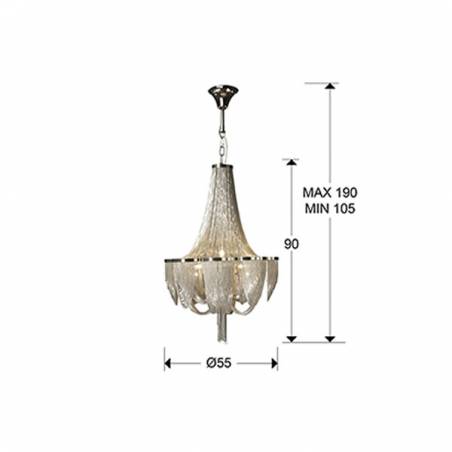 SCHULLER Minerva pendant lamp 10L G9 glass