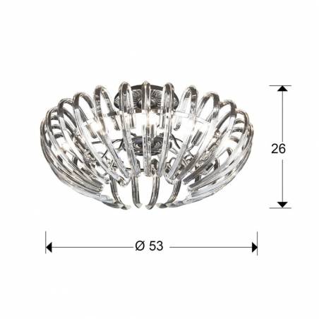 Lámpara de techo Ariadna 9L G9 cristal - Schuller