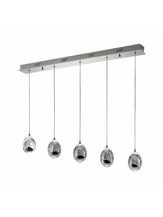 SCHULLER Rocio linear pendant lamp 5L LED chrome