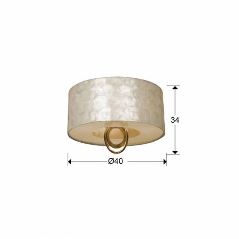 SCHULLER Eden ceiling lamp 3L E27 gold leaf