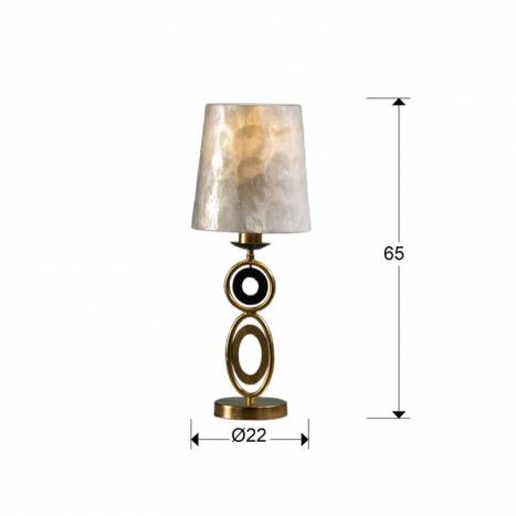 Lámpara de mesa Eden 1L E27 pan de oro - Schuller