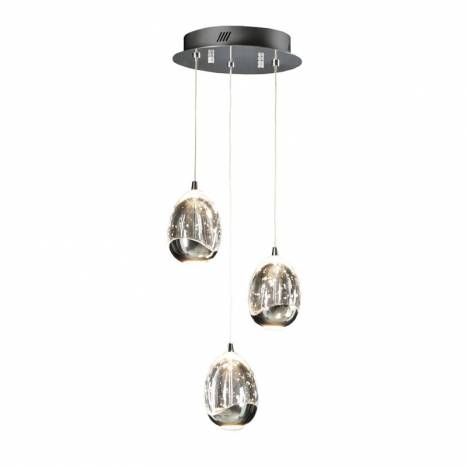 Lámpara colgante Rocio 3L LED cromo - Schuller Lámpara colgante Rocio 3L LED cromo - Schuller