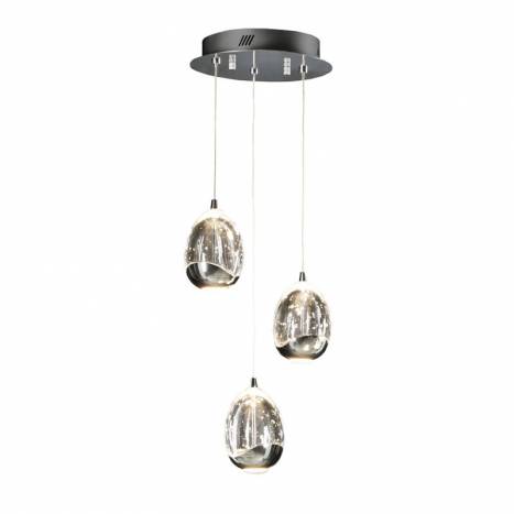 SCHULLER Rocio pendant lamp 3L LED chrome