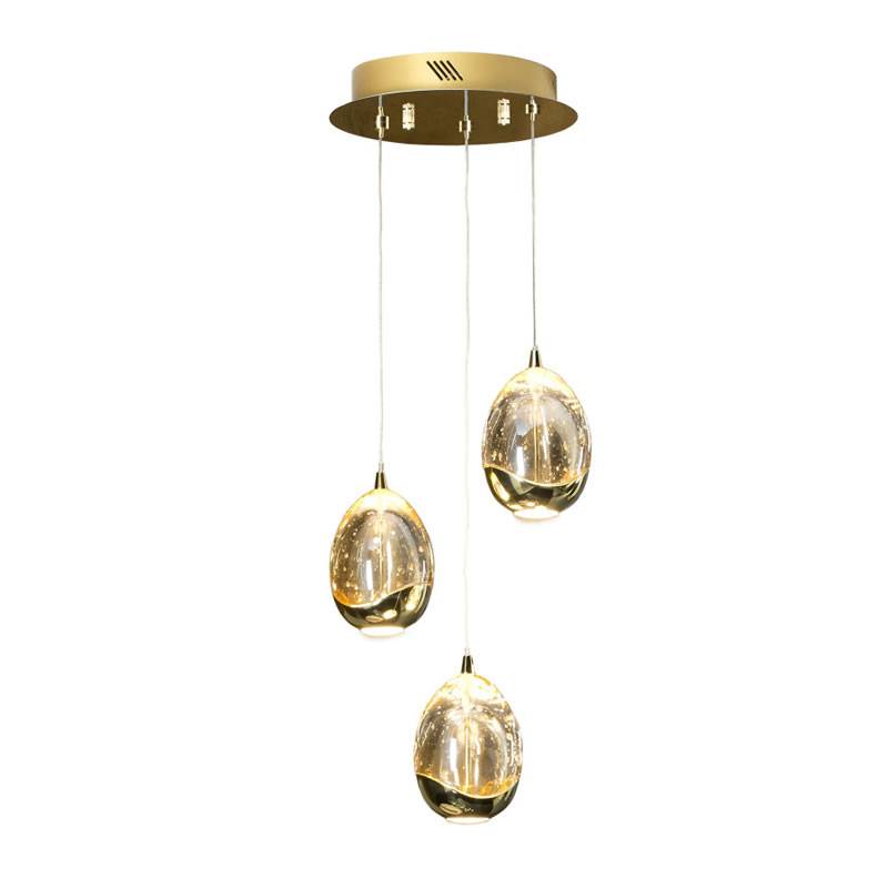 SCHULLER Rocio pendant lamp 3L LED gold