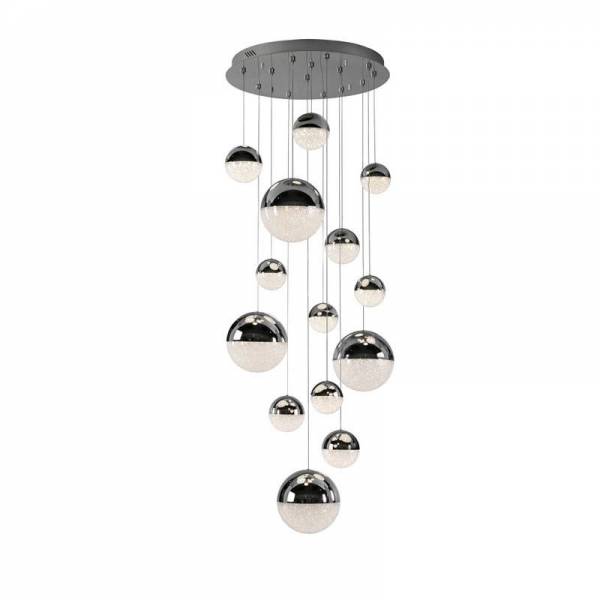 SCHULLER Sphere ceiling lamp 14l LED chrome