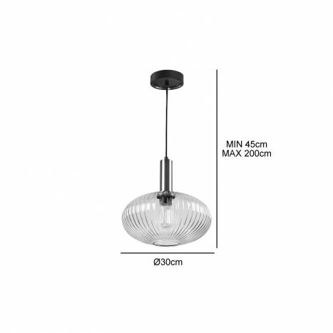 SCHULLER Norma 1L E27 LED pendant lamp clear