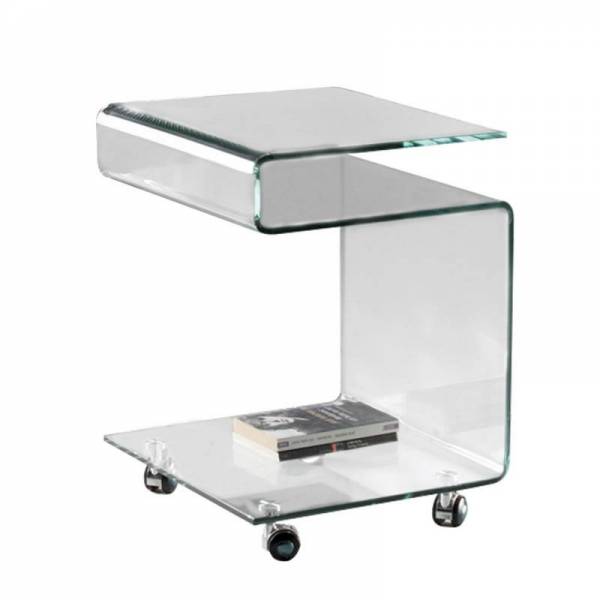 SCHULLER side table Glass clear