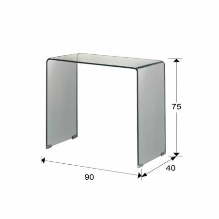 SCHULLER console table Glass transparent