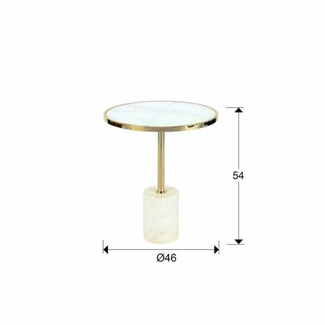 SCHULLER Dekala Ø46cm side table marble