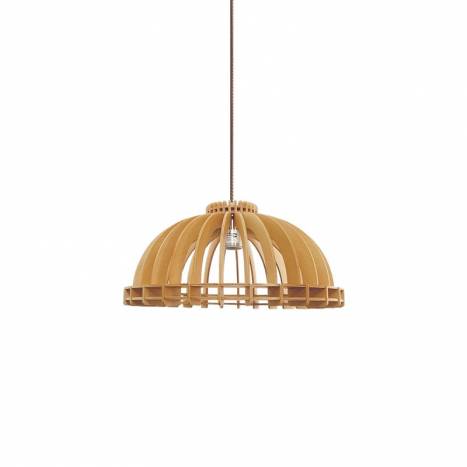 Lámpara colgante Betel 38cm E27 madera fresno - Ineslam Lámpara colgante Betel 38cm E27 madera fresno - Ineslam