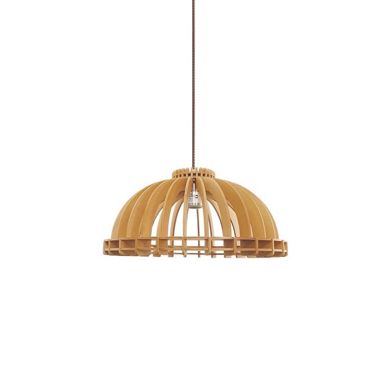 Lámpara colgante Betel 38cm E27 madera fresno - Ineslam Lámpara colgante Betel 38cm E27 madera fresno - Ineslam