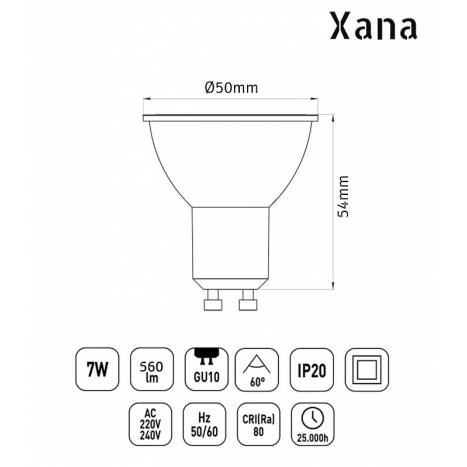 XANA Core GU10 LED bulb 7w 560lm