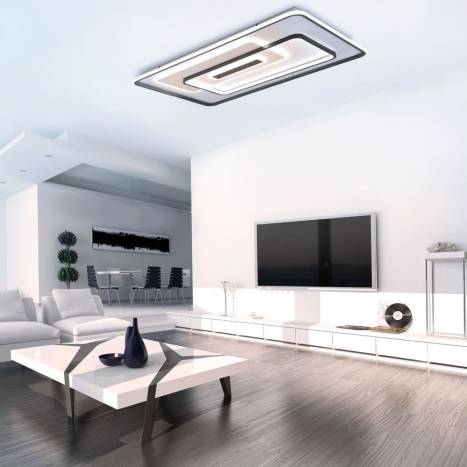 Plafón de techo Vega 90x60 LED regulable + mando - Cristalrecord