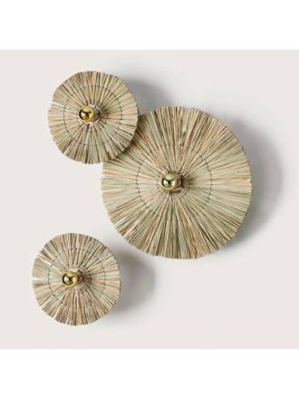 AROMAS Laos E27 wall lamp grass