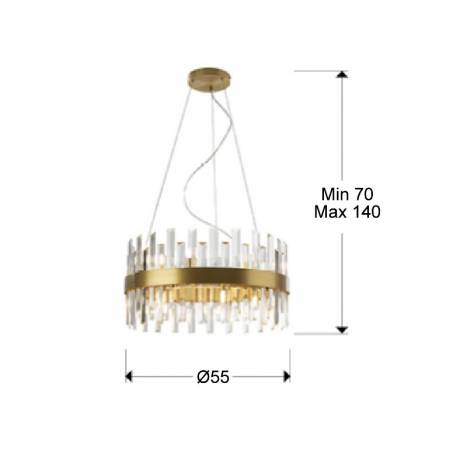 SCHULLER Grace 14L G9 LED pendant lamp