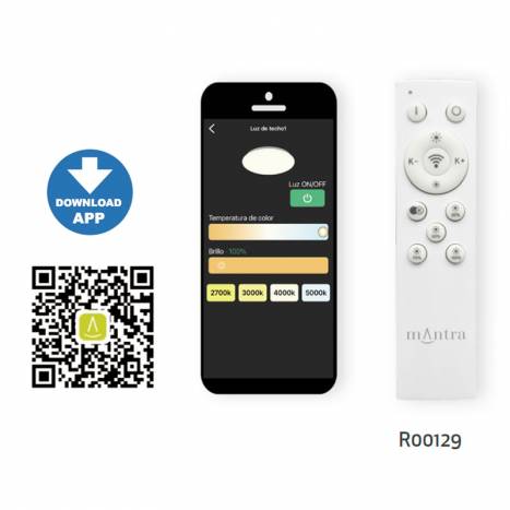 MANTRA Himalaya LED remote + App ceiling lamp wood