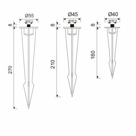 MANTRA Outdoor spike aluminium acessory