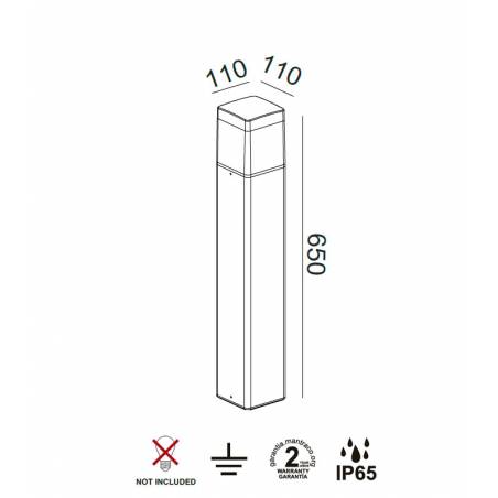 Baliza Chicago C E27 IP65 65cm - Mantra