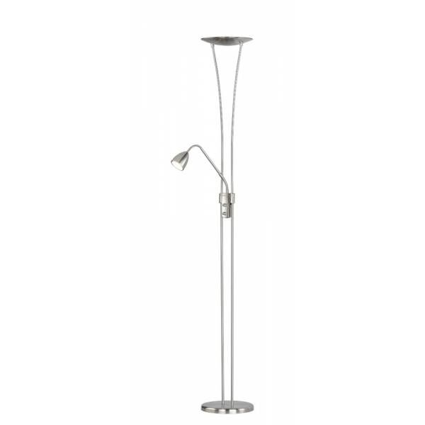 TRIO Arizona 20+5w LED floor lamp dimmable nickel