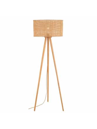 SULION Wala E27 floor lamp rattan