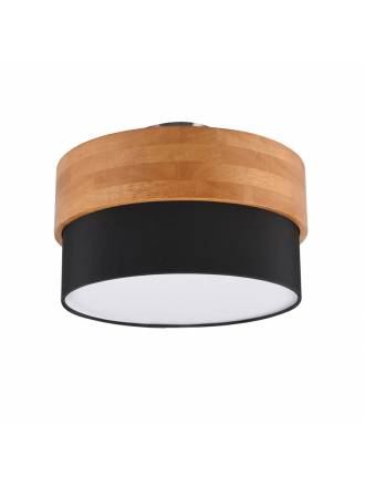 Plafón de techo Seasons madera + negro - Trio