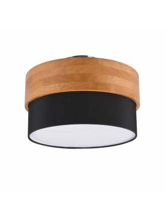 TRIO Seasons ceiling lamp wood + black