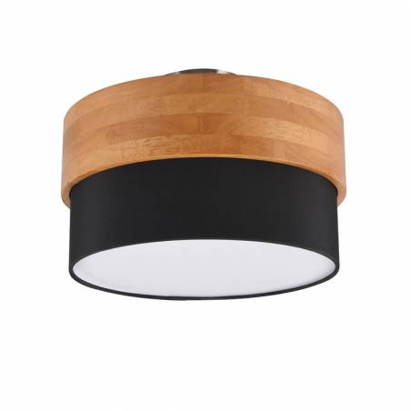 TRIO Seasons ceiling lamp wood + black
