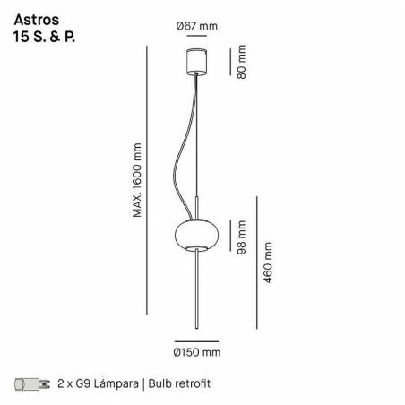 MILAN Astros SP pendant lamp