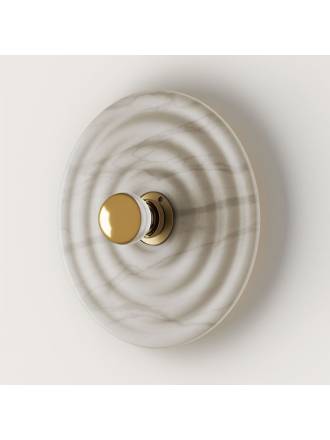 AROMAS Wave E27 wall lamp alabaster