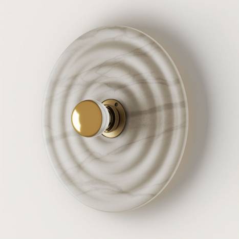 AROMAS Wave E27 wall lamp alabaster