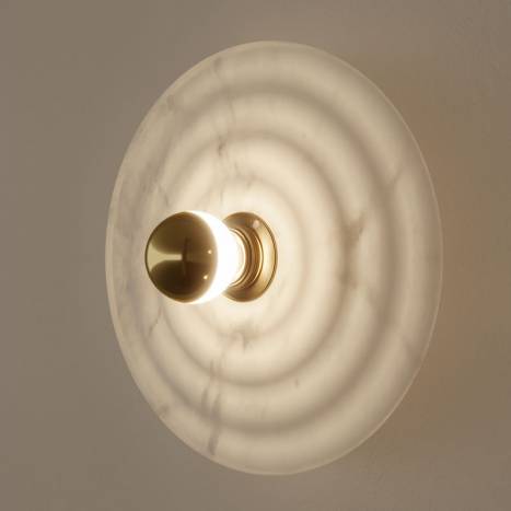 AROMAS Wave E27 wall lamp alabaster
