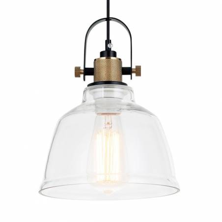 INESLAM MD8021 E27 transparent glass pendant lamp detail