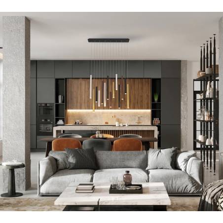 Lámpara colgante Cala LED 84w rectangular ambiente - Mantra