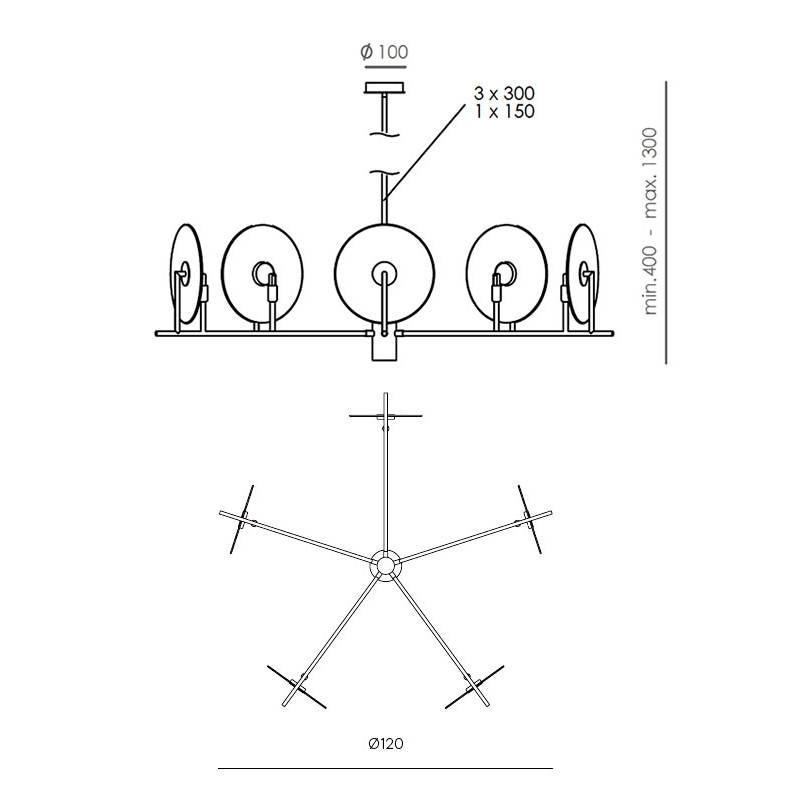 AROMAS Erto 5L G9 LED pendant lamp