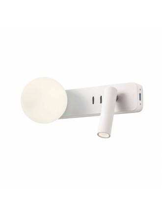 REDO Oasis G9 + LED USB wall lamp white