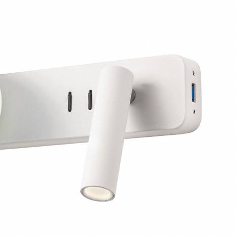 REDO Oasis G9 + LED USB wall lamp white detail