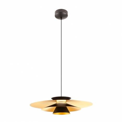 Lámpara colgante Fargo LED 16w negro oro - Redo