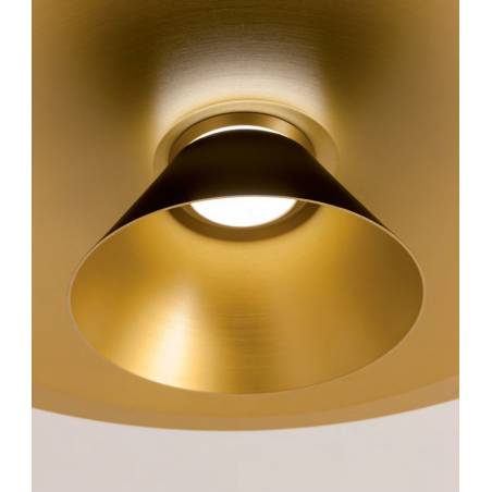 Lámpara colgante Fargo LED 16w negro oro detalle - Redo