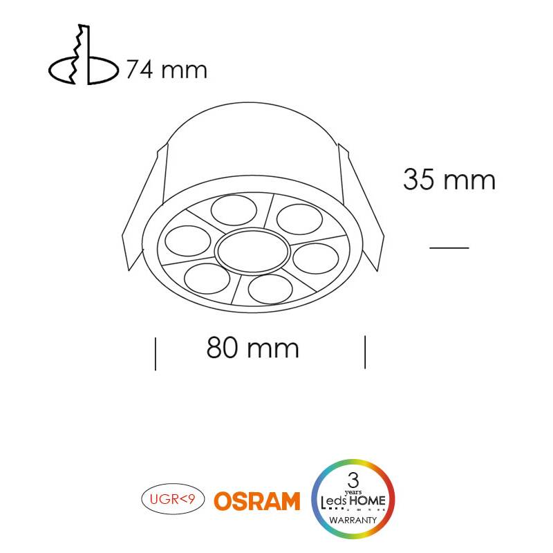 8 led on sale recessed light