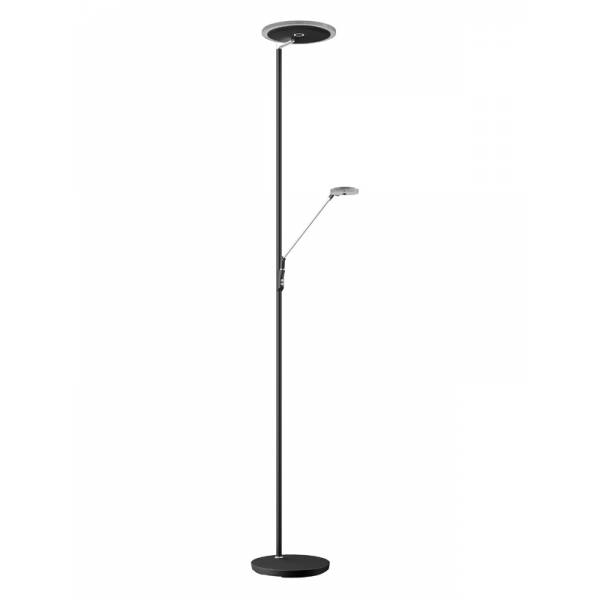 MDC One LED 30+10w dimmable black reading lamp